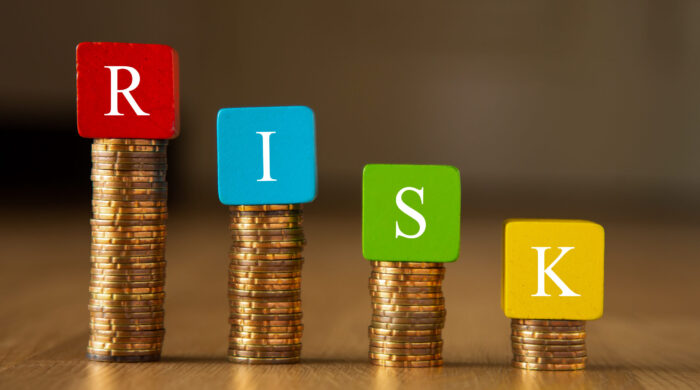 Financial RISK wording on block -Financial risk conceptual