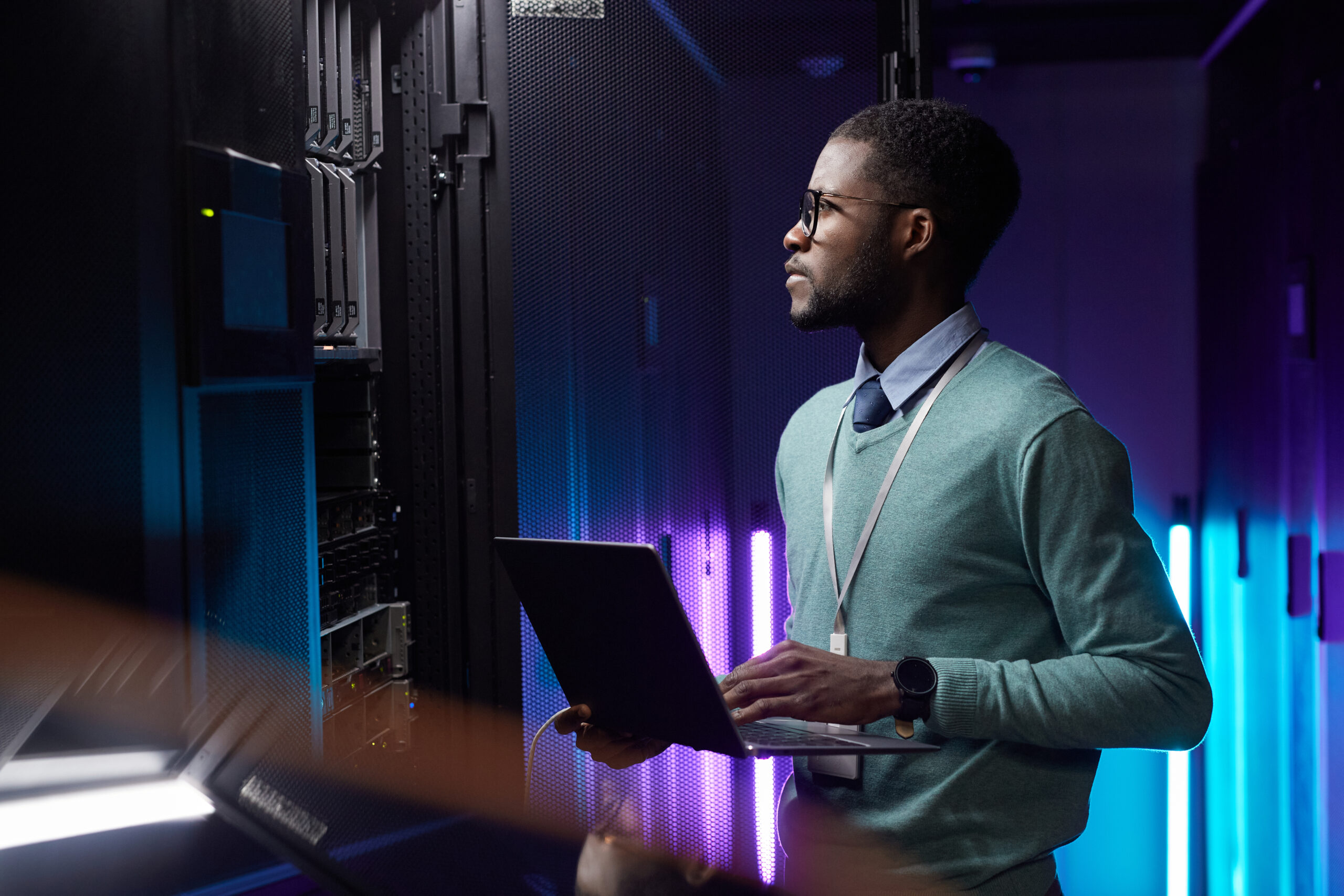 It Engineer In Server Room