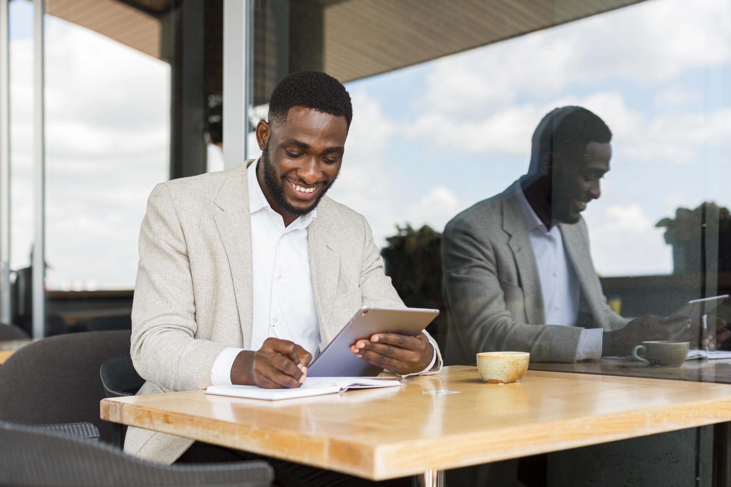 Businessman Working Tablet